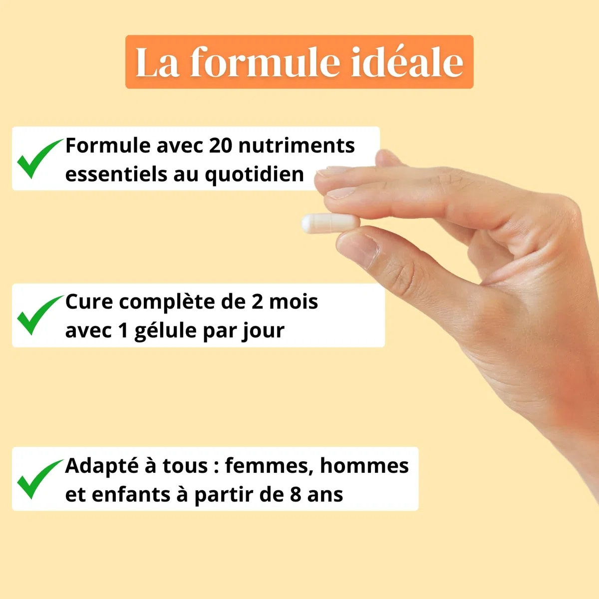 Multivitamines et minéraux (2 mois) - 20 Nutriments - Vitamines A, B, C, D3, E, K1 et H - Iode, Sélénium + Magnésium - Homme/Femme - Vegan - 60 gélules fabriquées en France - Argalys Essentiels