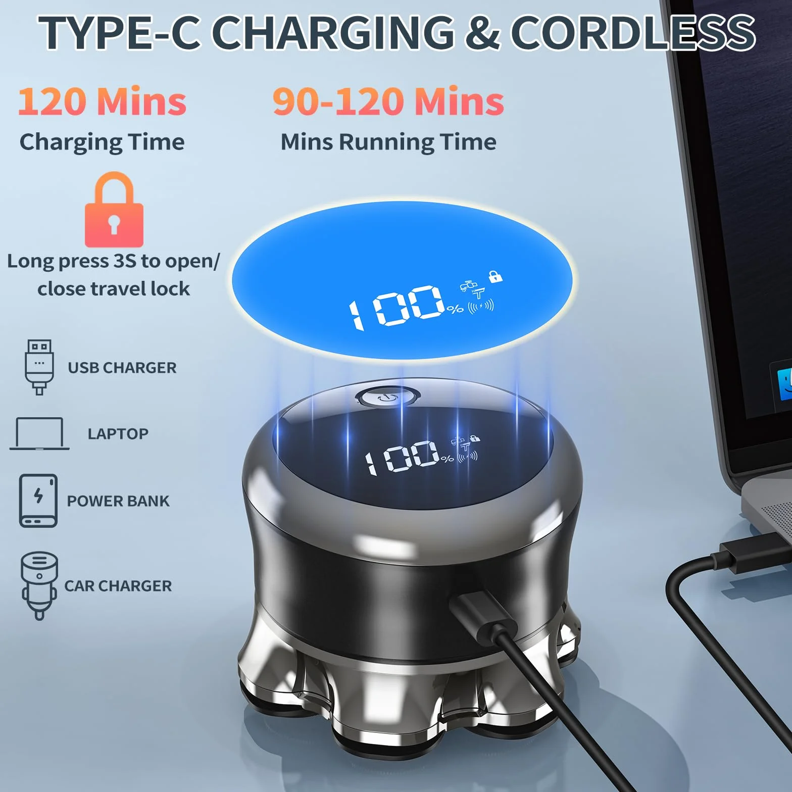 Rasoir Tete Chauve Homme, 7D Rasoir Électrique Hommes Sèche/Humide, Rasoir Crane Homme Chauve Étanche IPX6, Tondeuse Crane Chauve pour Hommes Chauves avec Écran LED, Tête Magnétique, Chargement USB-C
