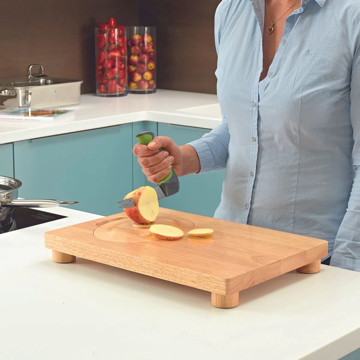 Peta - Couteau fourchette ergonomique en L