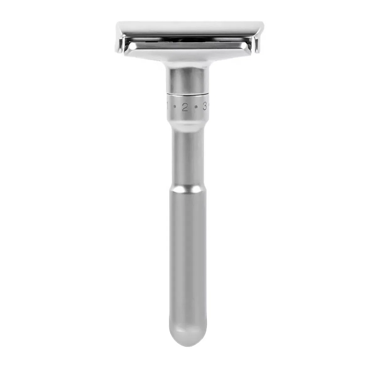 Yinhing Ensemble de Couteaux de Rasage Professionnels pour Hommes avec 5 Lames de Rechange à Double Tranchant, Rasoir de sécurité Ouvert, Tranchant Réglable, Alliage de Zinc Argent