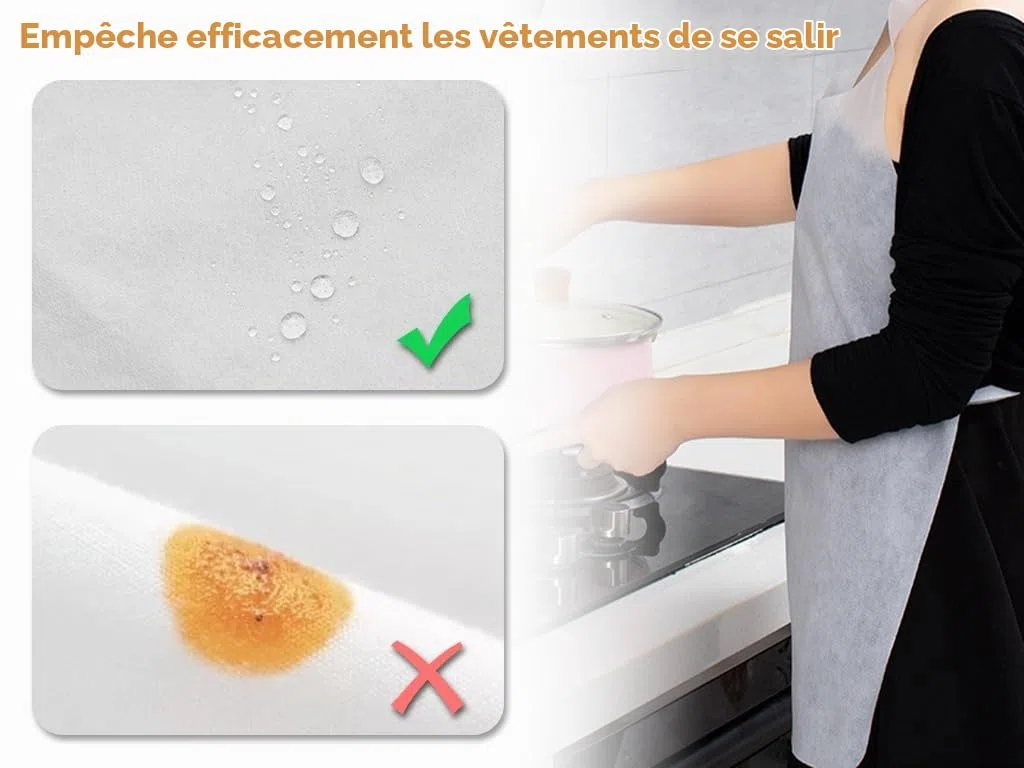 50 PCS Bavoirs Adultes Jetables, Imperméables et Pratiques - Grand Bavoir Pour Hommes et Femmes - Pour Manger, Peindre