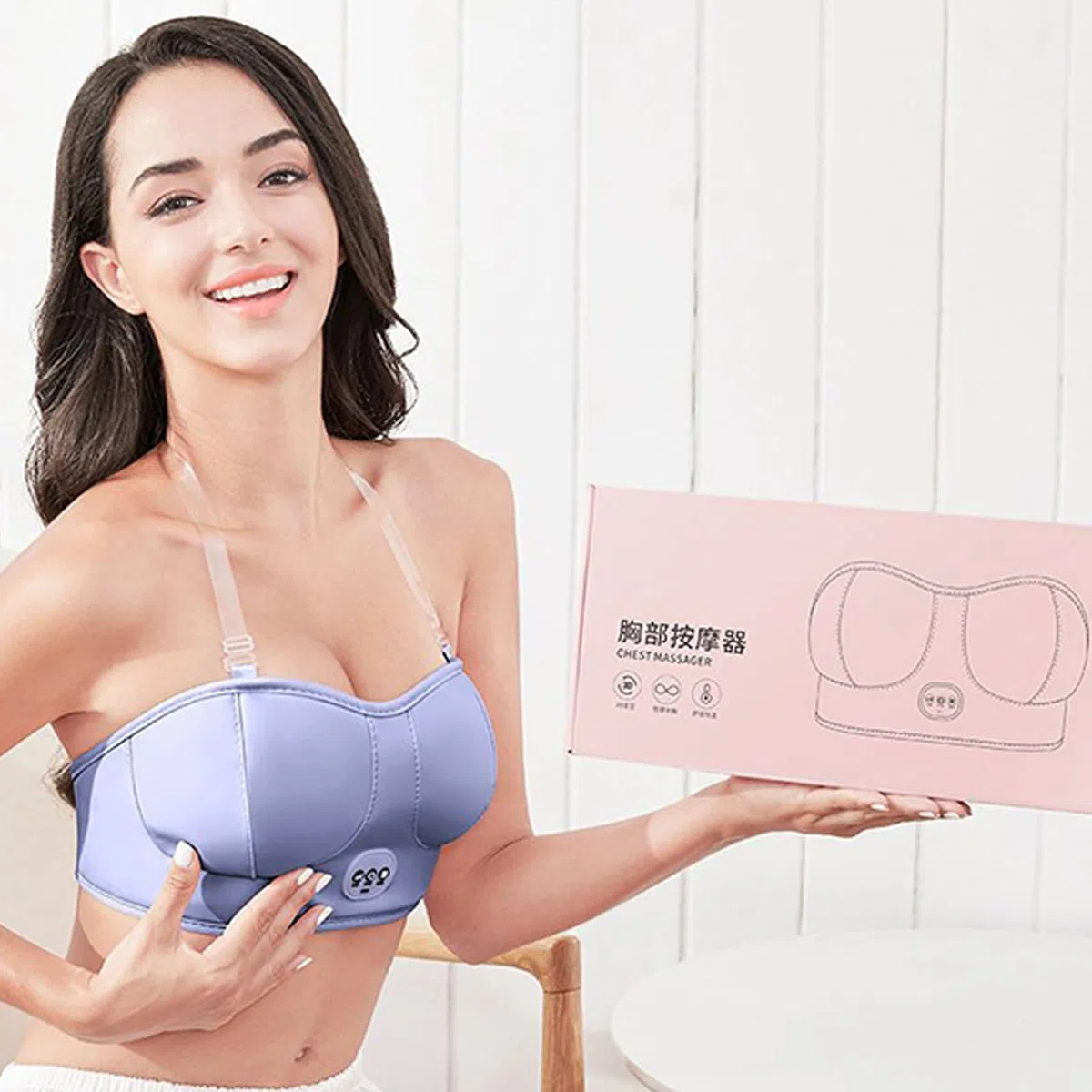 Masseur De Sein Pour Femme – Appareil De Massage Sans Fil, Appareil Portable Chauffant | L'étui D'allaitement Fournit Un Soulagement Pour L'allaitement Au Bureau, Les Soins Infirmiers Quotidiens À L'h