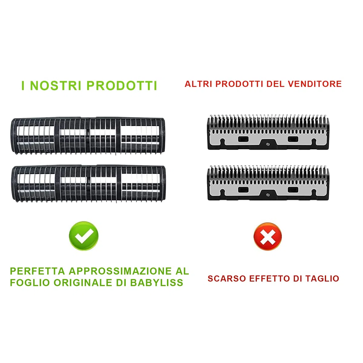 Lot de 2 pièces de rechange compatibles avec les rasoirs à membrane BaByliss FXFS2G/FXFS2, tête de rasage compatible avec les rasoirs BaByliss Pro, argent