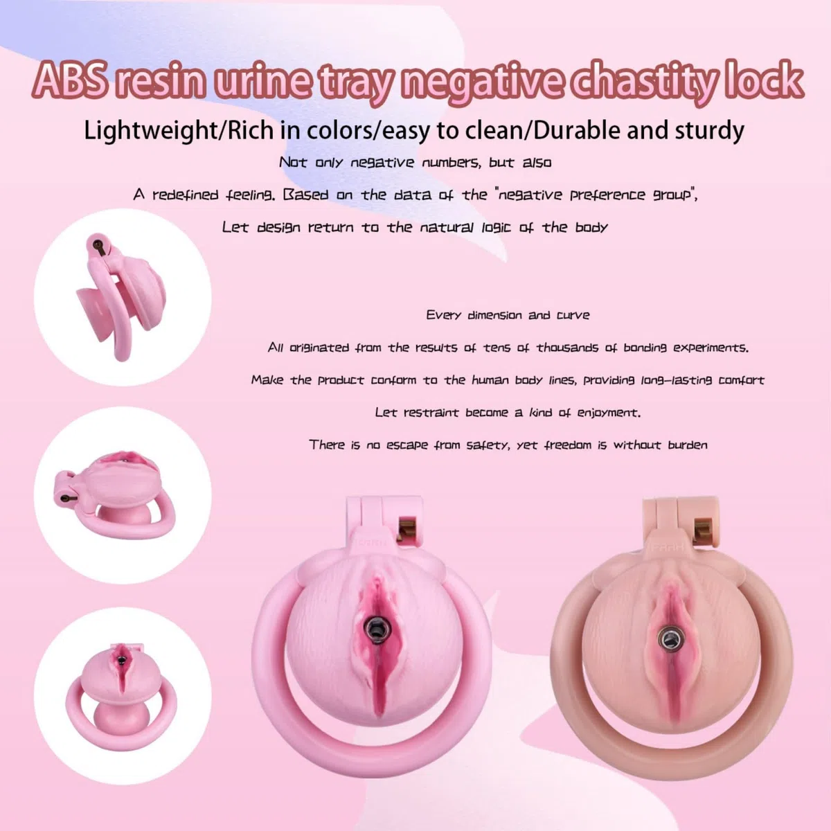 Cage de Chasteté pour Pénis Inversé Chastity Cage Man avec Serrure et 4 Anneaux Différents Sex Toýs Homme Cage Chastetée Légère et Imperméable avec Ceinture pour le Bondage du Pénis (A)