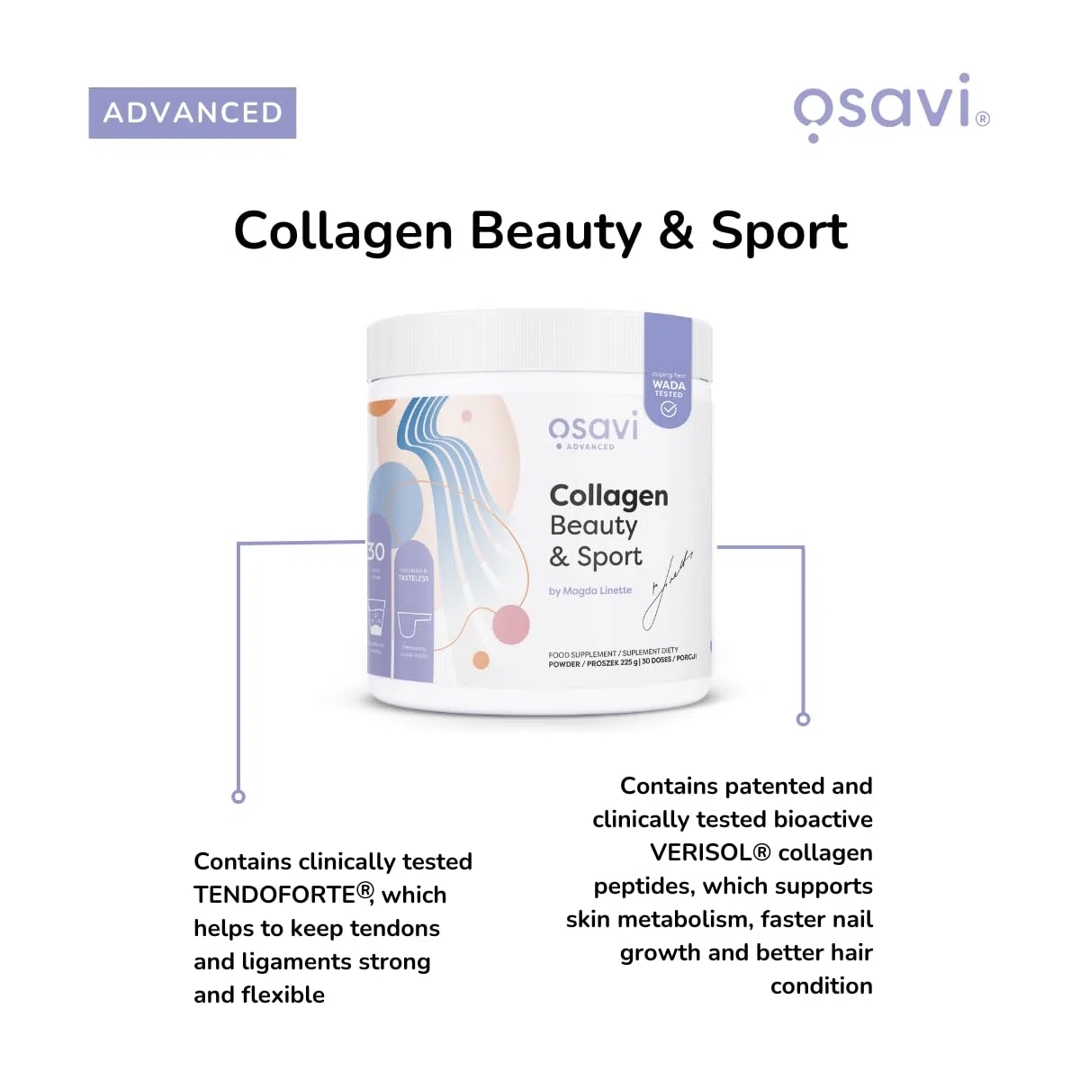 Osavi Collagen Beauty & Sport by Magda Linette - 225g