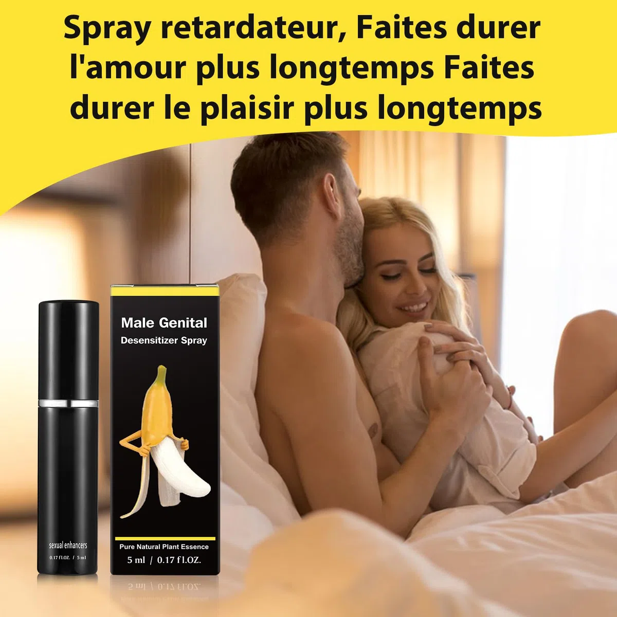 Huile de massage intime pour hommes spray désensibilisant retardateur pour améliorer le temps passé au lit par les hommes