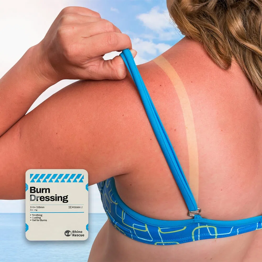 RHINO RESCUE Kit de Protection Contre les Brûlures | pour le Traitement des échaudures et des Coups de Soleil, pour la Maison, le Bureau, le Camping