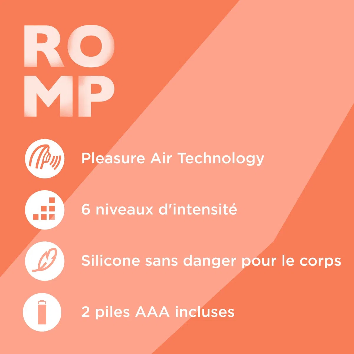 Romp Switch X Stimulateur clitoridien | Suceur de clitoris avec 6 niveaux de puissance | Sex toy vibrant aspirant adulte pour femme et pour couple | Vibromasseur pour femme et couple