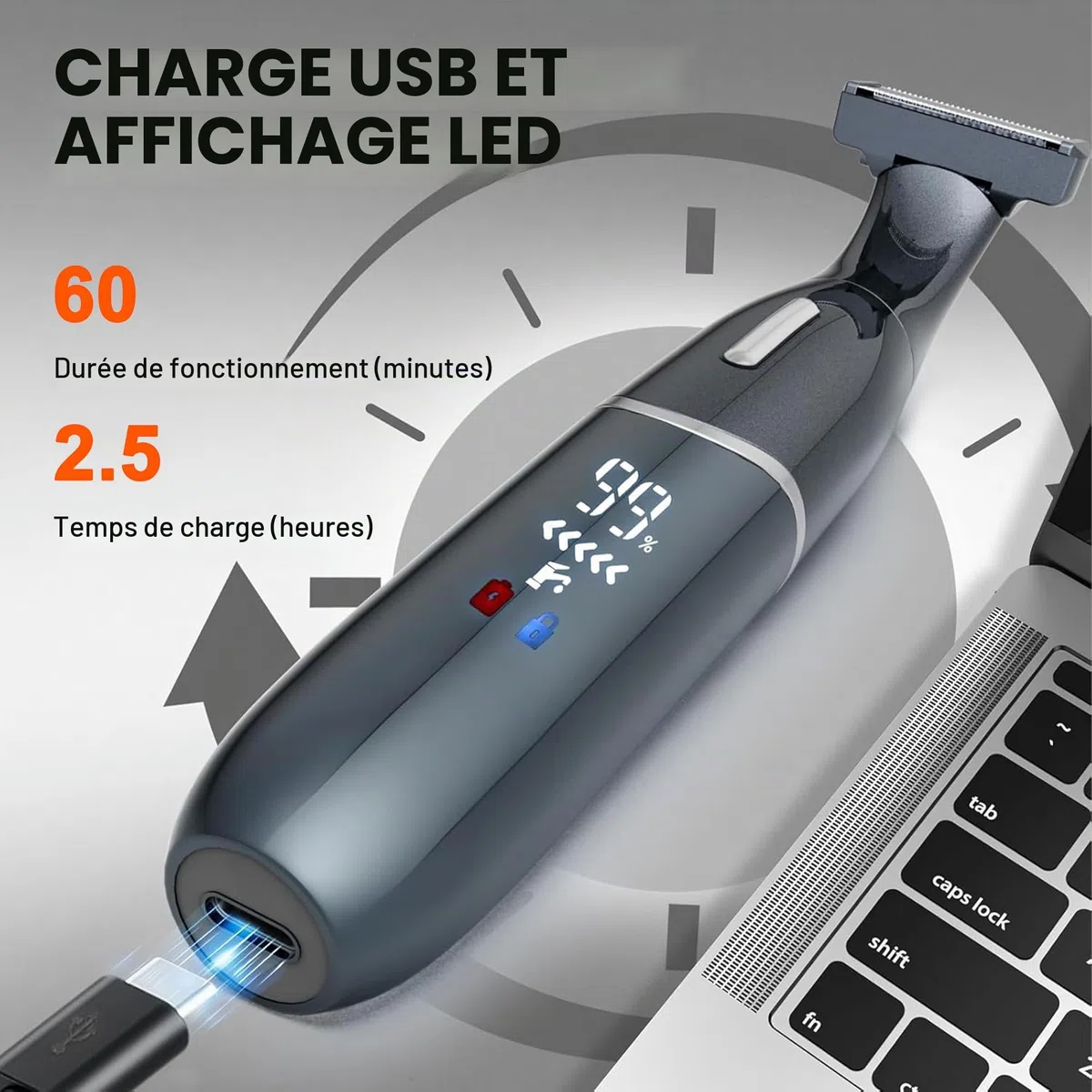 Rasoir Electrique Femme, 6-en-1 Rasoir Electrique | Rasoir Électrique avec Affichage LED, Tondeuse Intime Femme Humide/Sec,USB-RechargeStation, Cadeaux Anniversaire