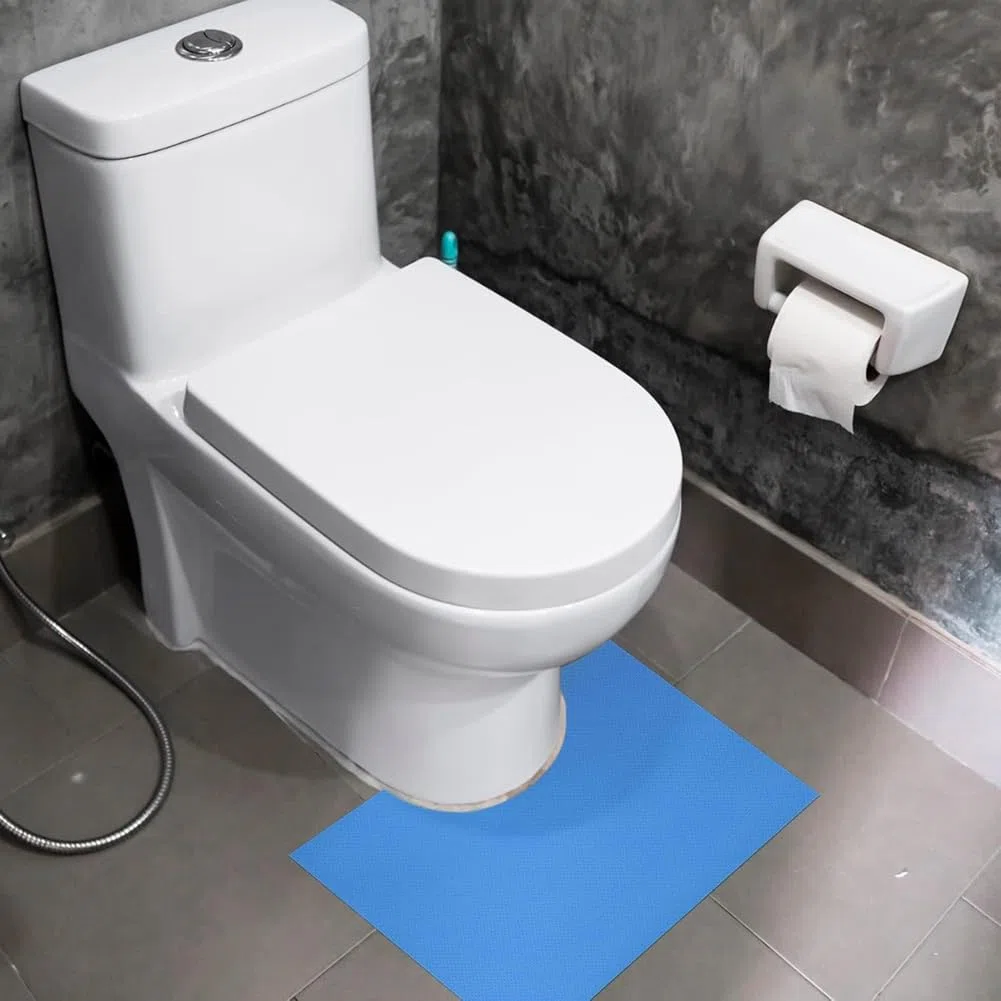 Lot de 25 tapis de toilette jetables en forme de U - Protection du sol des toilettes - Tapis de sol désodorisant pour l'entraînement au pot - Antidérapant - Pour urination âgée - Sol de salle