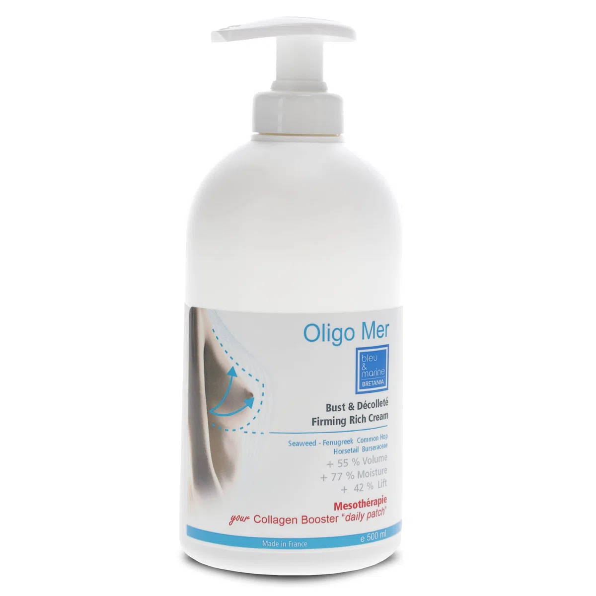 Crème Remonte Sein Forte Poitrine Creme Raffermissante Corps Cou et Décollète Collagène et Fenugrec Raffermir Lifter Augmenter Push-Up Seins et Fessier 500 ml