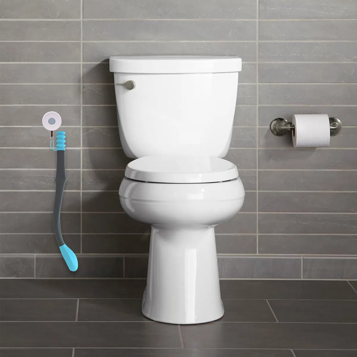 Aides de toilette pour l'essuyage - Longue portée - Aide à l'essuyage des fesses - Aide à l'essuyage confortable - Lingettes humidifiées - Longue poignée pour personnes âgées, femmes enceintes