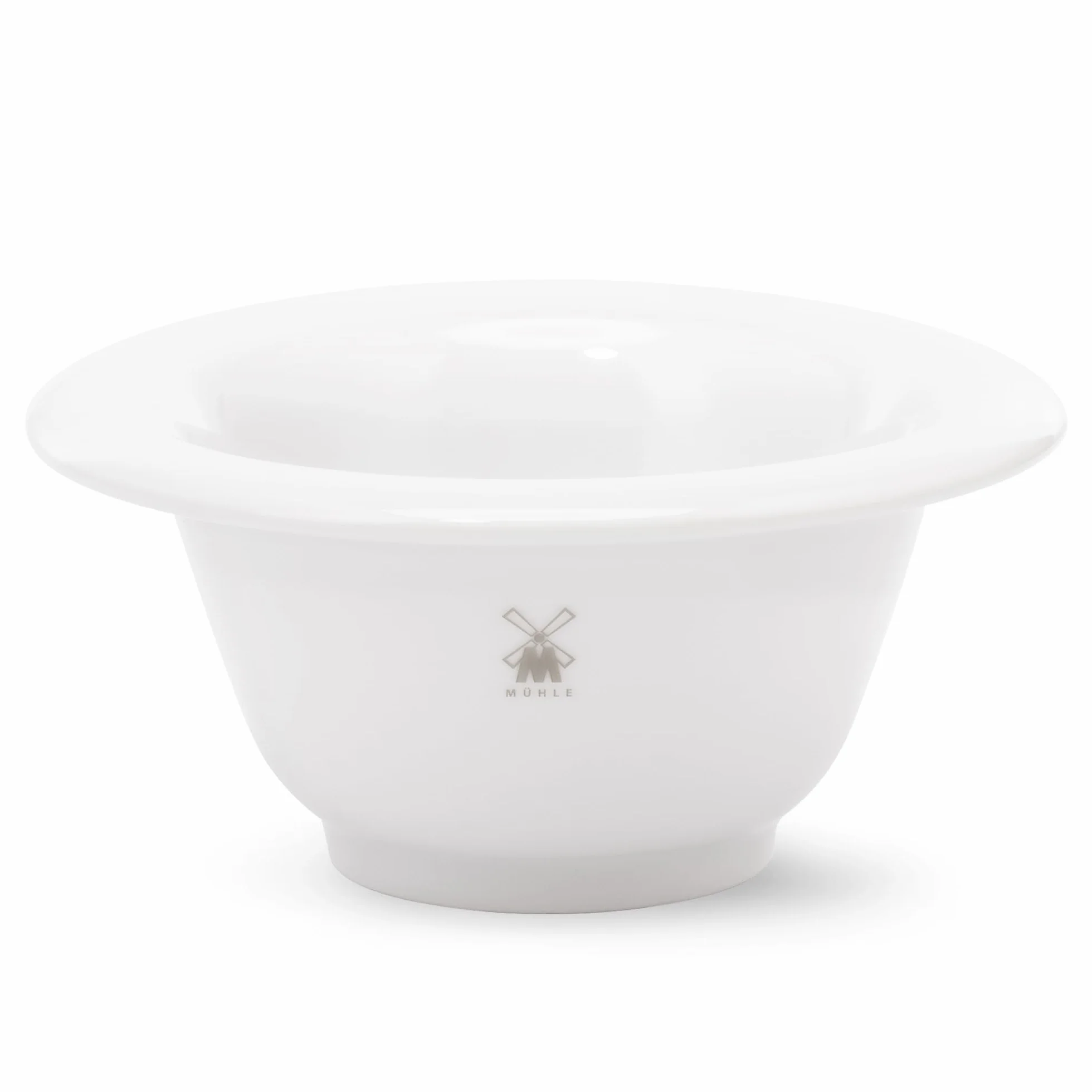Bol de Afeitar de Porcelana Mühle Blanco & Cromo