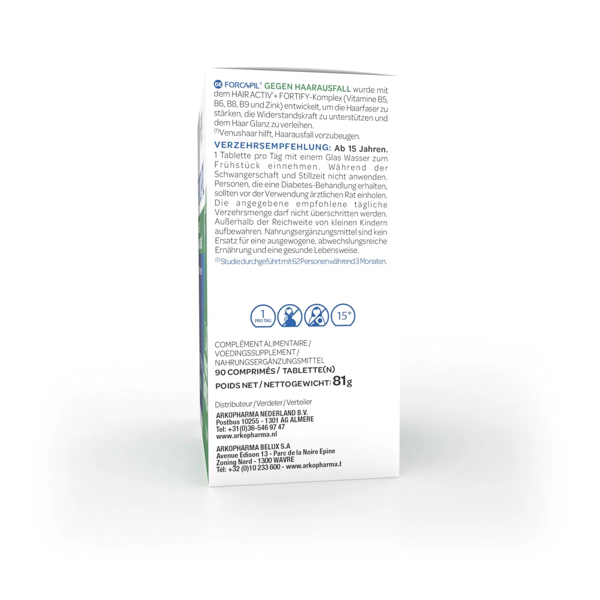 Arkopharma Forcapil Tegen haaruitval 90 tabletten