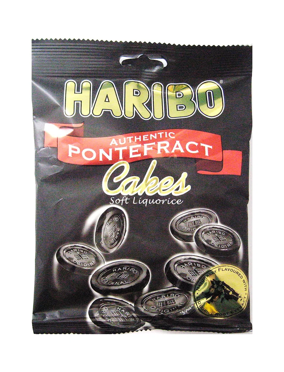 Haribo Gâteaux Pontefract Authentique - Réglisse Douce 160 g