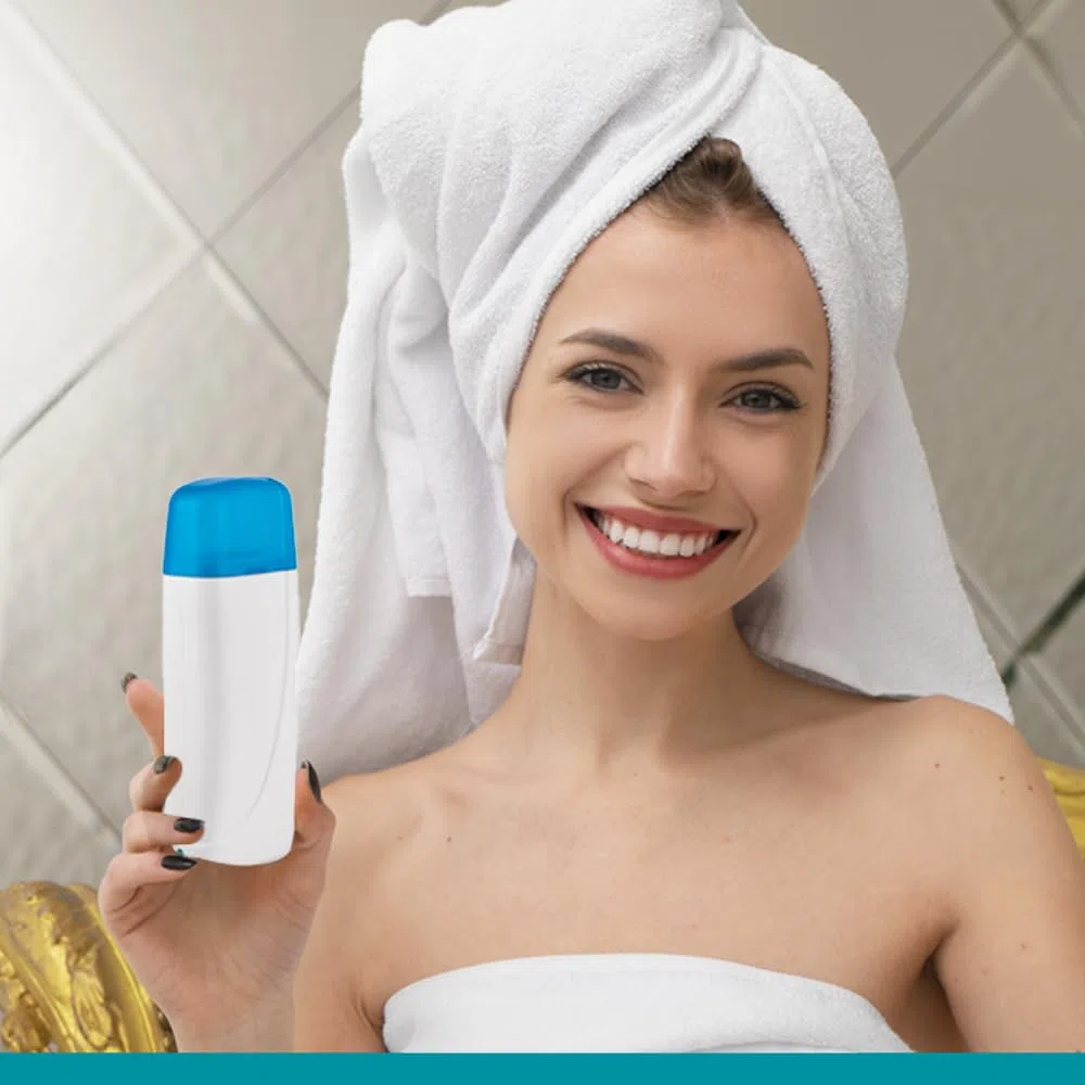 Anyskin Kit d'Épilation Professionnelle - Chauffe-Cire, 5 Roll-On Made in Italy, Huile Après-Épilation 100 ml, 100 Bandes TNT