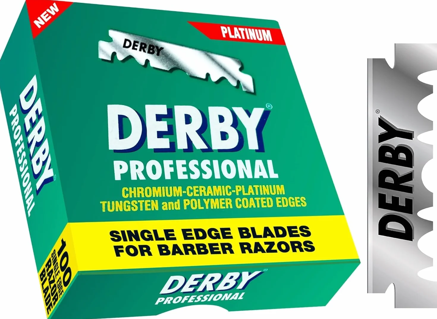 Derby Lames de rasoir Prossional à un seul tranchant, 600 unités (paquet de 1)