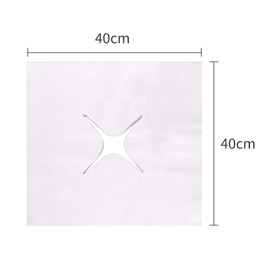 200Pcs Protege Têtière Non Tissé Housses D'appui-tête Jetables pour Table de Massage, 40 x 40 cm Chiffons pour Fente Nasale, Coussin Facial Jetable pour Salons Beauté Spa Hôtels Tatouages Lash Bed