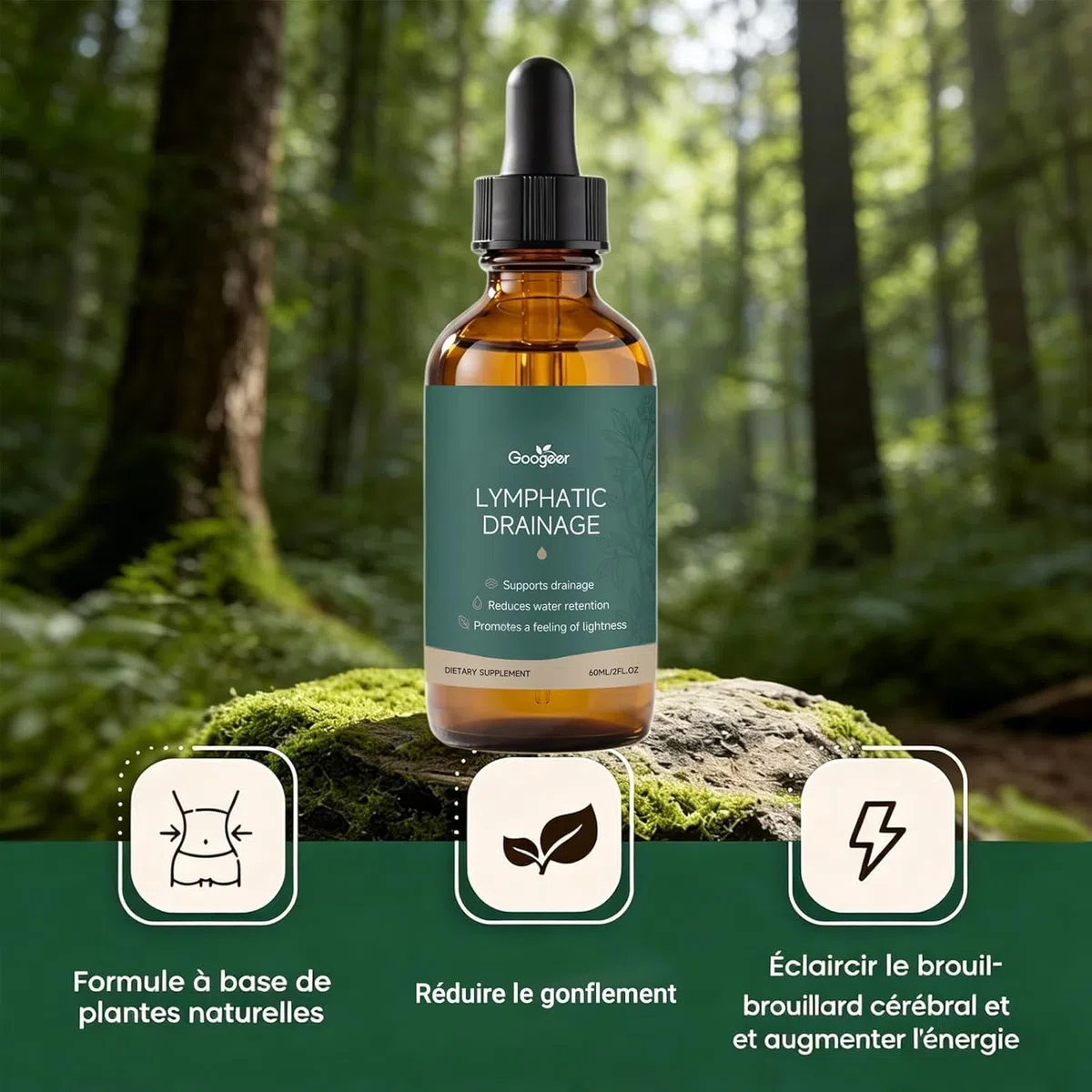 Lynae Drainant Lymphatique Goutte,Drainage Lymphatique Corps Complet Lynae