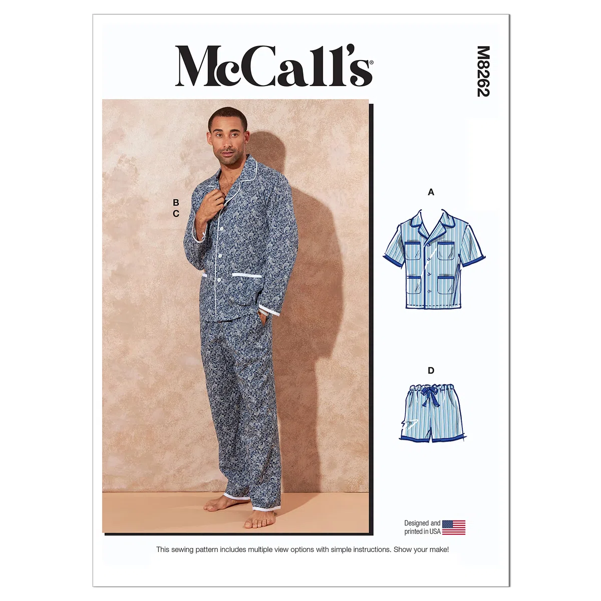 McCalls M8262XN Vêtements de nuit pour homme/garçon