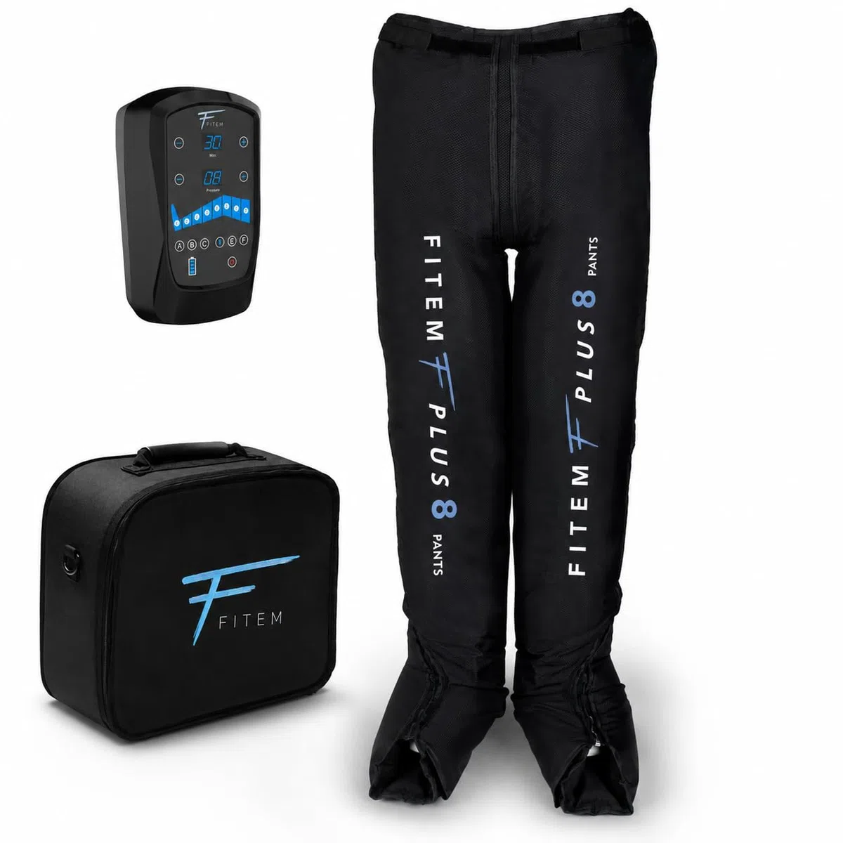 FITEM Pack Pantalon PLUS 8 Drainage Lymphatique Bas du Corps Complet | Jambe lourde, Circulation sanguine jambes, Massage précis 8 chambres, Confort morphologique, SAV français