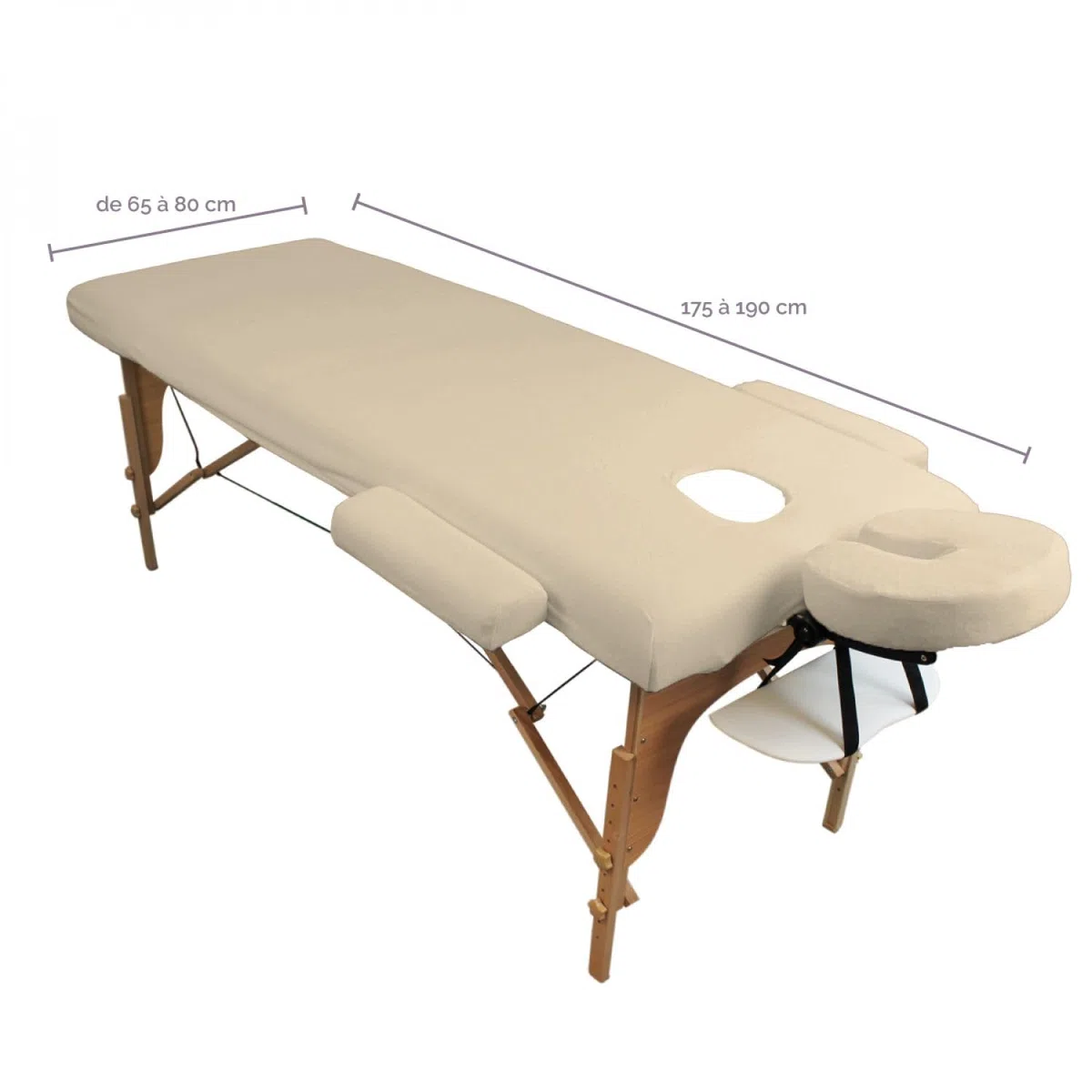Vivezen - Kit complet de housses pour table de massage - Éponge- Plusieurs coloris