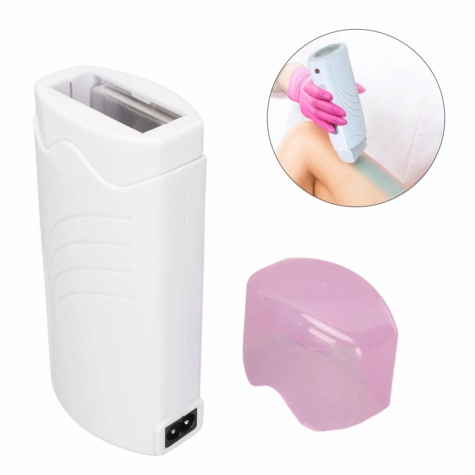 Appareil de Chauffage Cire Dépilatoire,Cartouches de Cire Roll,Machine à Cire à Rouler Roll On Chauffe-cire Épilation électrique Portable Chauffe-cire à Rouleau Automatique à Chaleur Rapide Unique