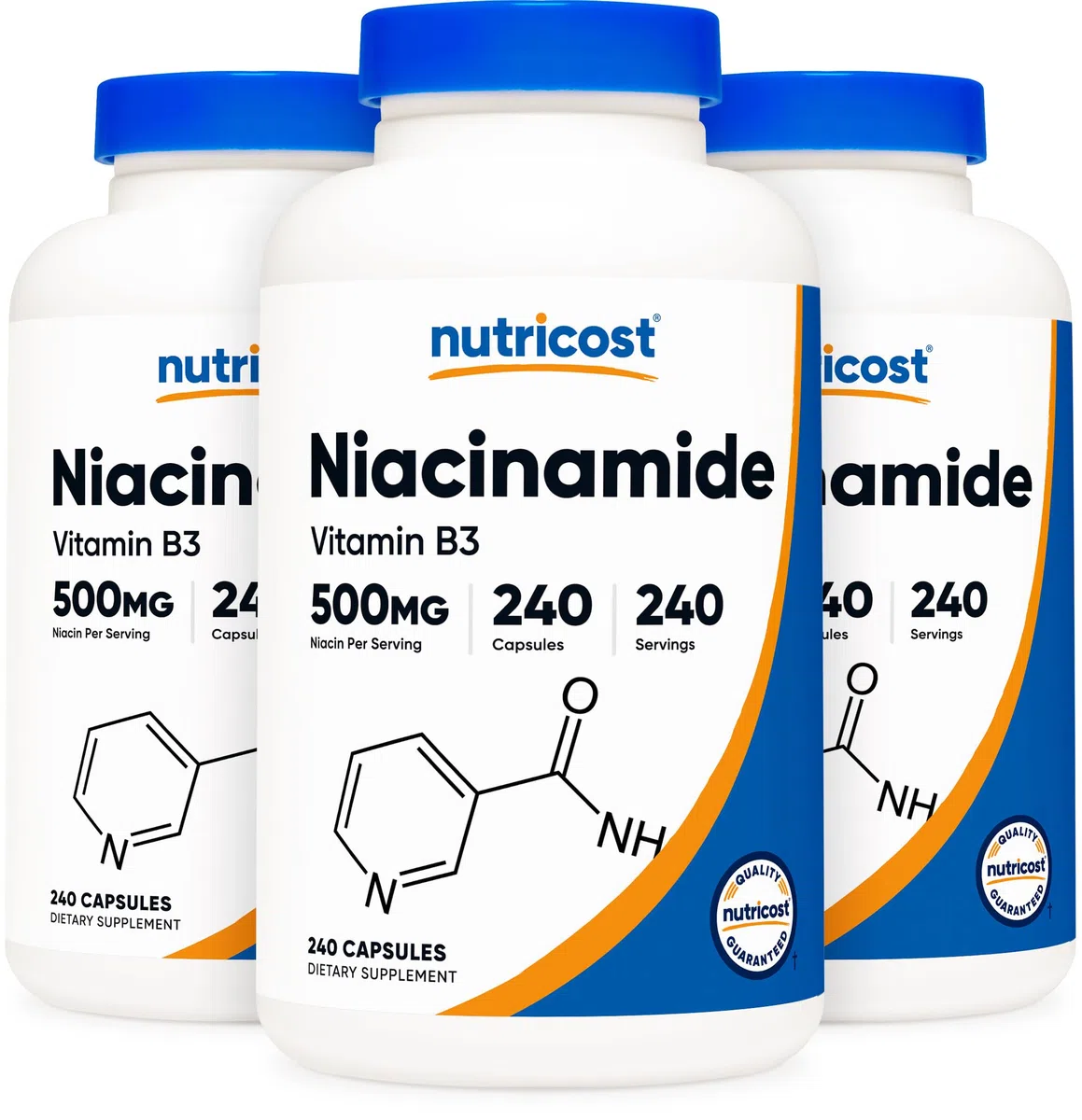 Nutricost Vitamine B3 Niacinamide 400mg, 120 Capsules - Sans Gluten, Non-OGM, Sans Soja, Sans Flush de Niacine, Boost d'Énergie, Qualité Premium