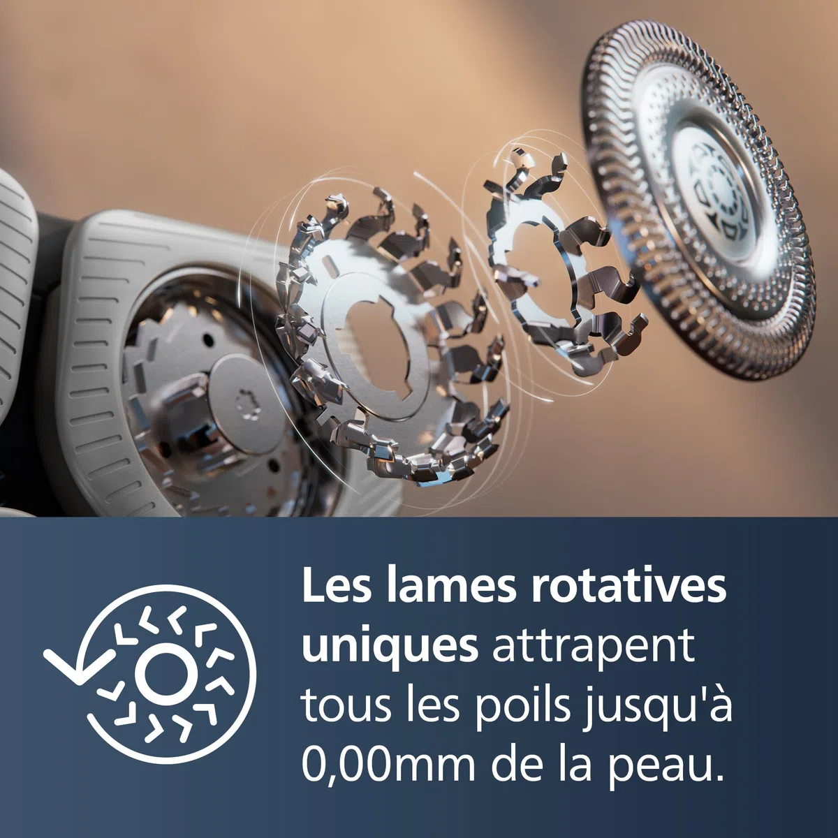 Philips S9000 - rasoir électrique Wet & Dry pour hommes couleur Argent chromé avec lames Lift & Cut, technologie SkinIQ, tondeuse à barbe, socle de charge et étui de transport (modèle S9975/35)
