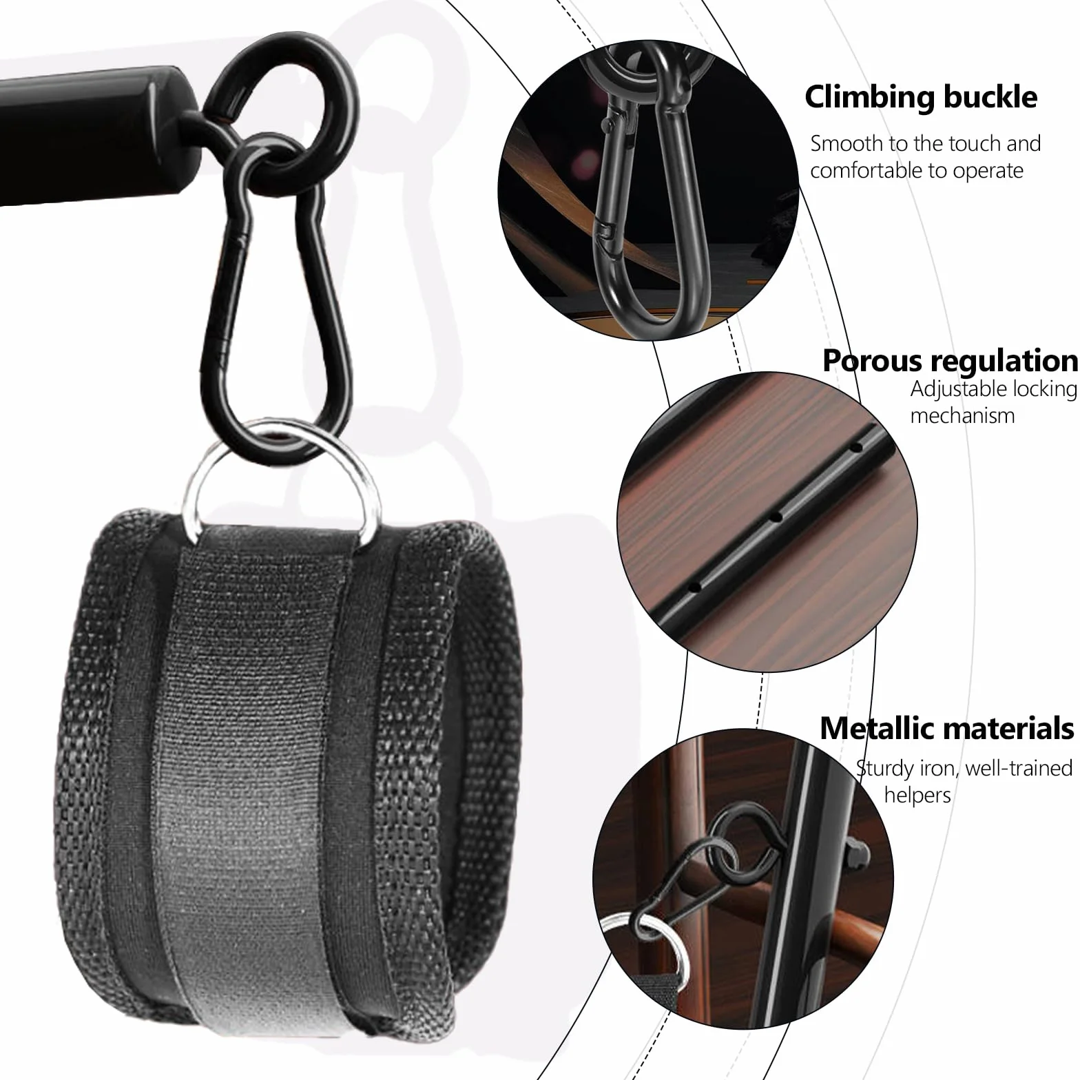 Menottes BDSM, Kit de bondage polyvalent de cou à poignet avec barre d'écartement, menottes et chevillères réglables, jouets sexuels pour couples, jouets sexuels pour adultes pour jeux SM (56-91 cm)