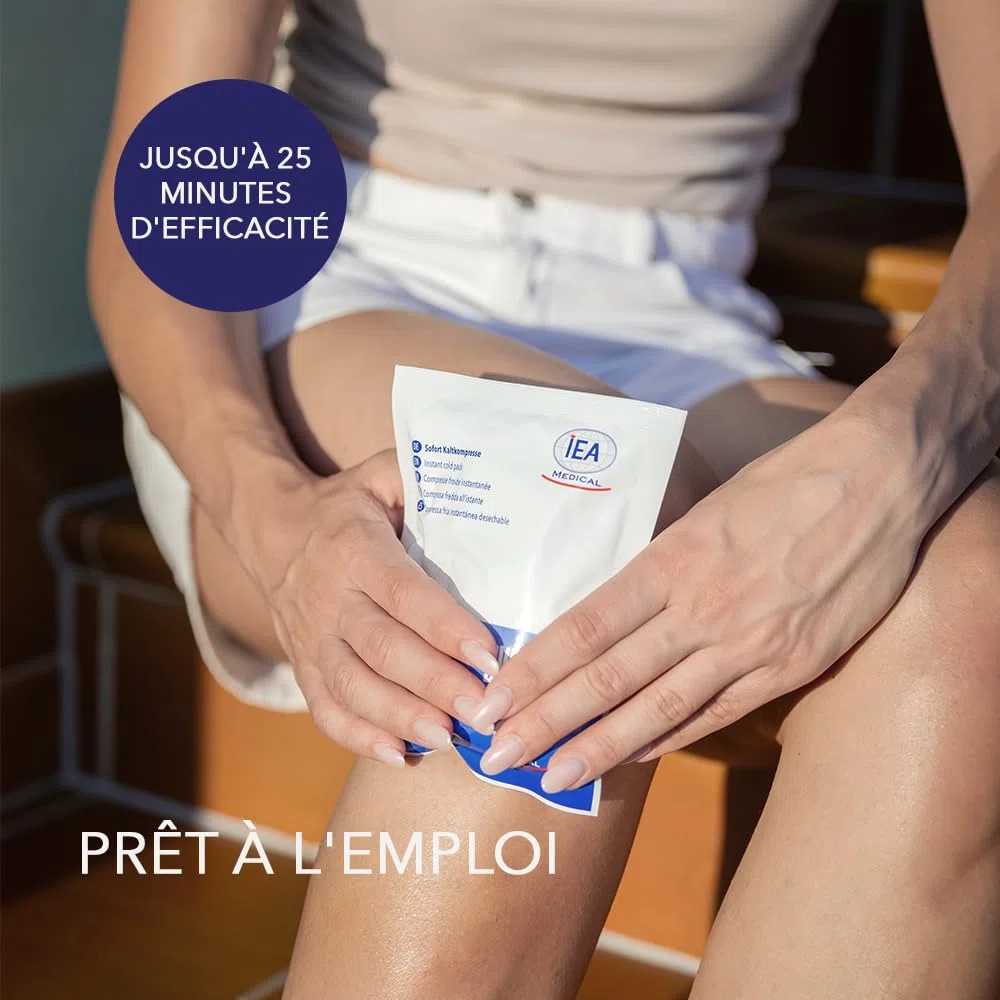 IEA Medical Lot de 10 compresses froides instantanées jetables – pour douleur, gonflement, contusions, entorses et piqûres d’insectes – pratique pour sport, maison et voyage