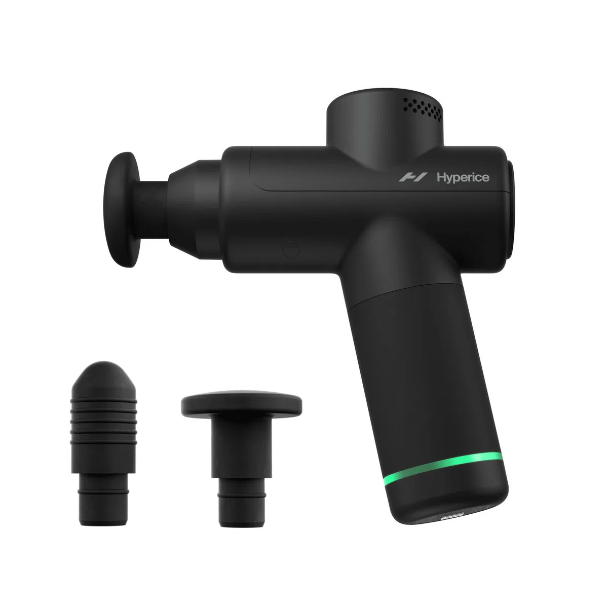 Hyperice Hypervolt Go 2 Noire Pistolet de massage à percussion portatif | Récupération musculaire | 3 vitesses et 2 têtes interchangeables | Soulage la douleur, la raideur et améliore la circulation