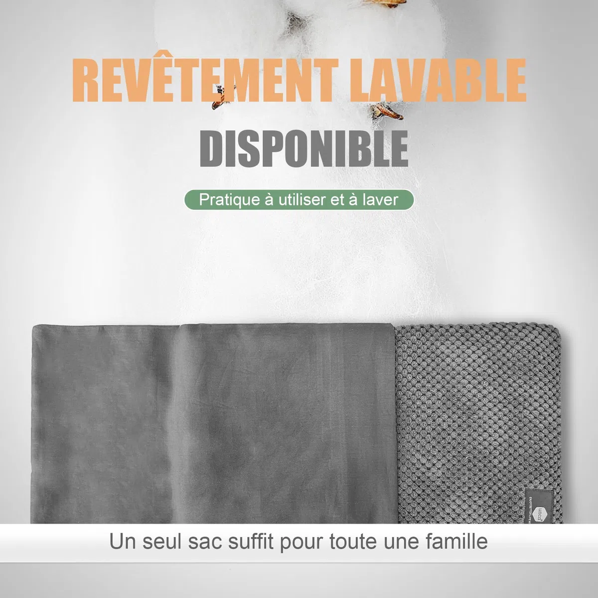 uncn Coussin Chauffant Micro Onde, Bouillotte Micro-onde, Graine de Lin,Noyaux Cerises,Grande Poche Chauffante Nuque Epaule et Dos,Cervicales,Ventre Lavande,Chaleur Humide pour Compresse 38*23cm 970g