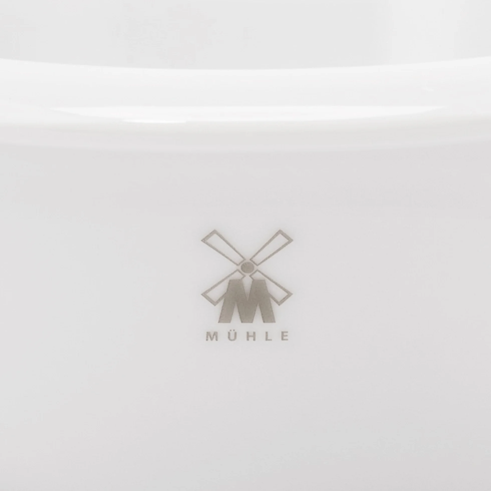 Bol de Afeitar de Porcelana Mühle Blanco & Cromo