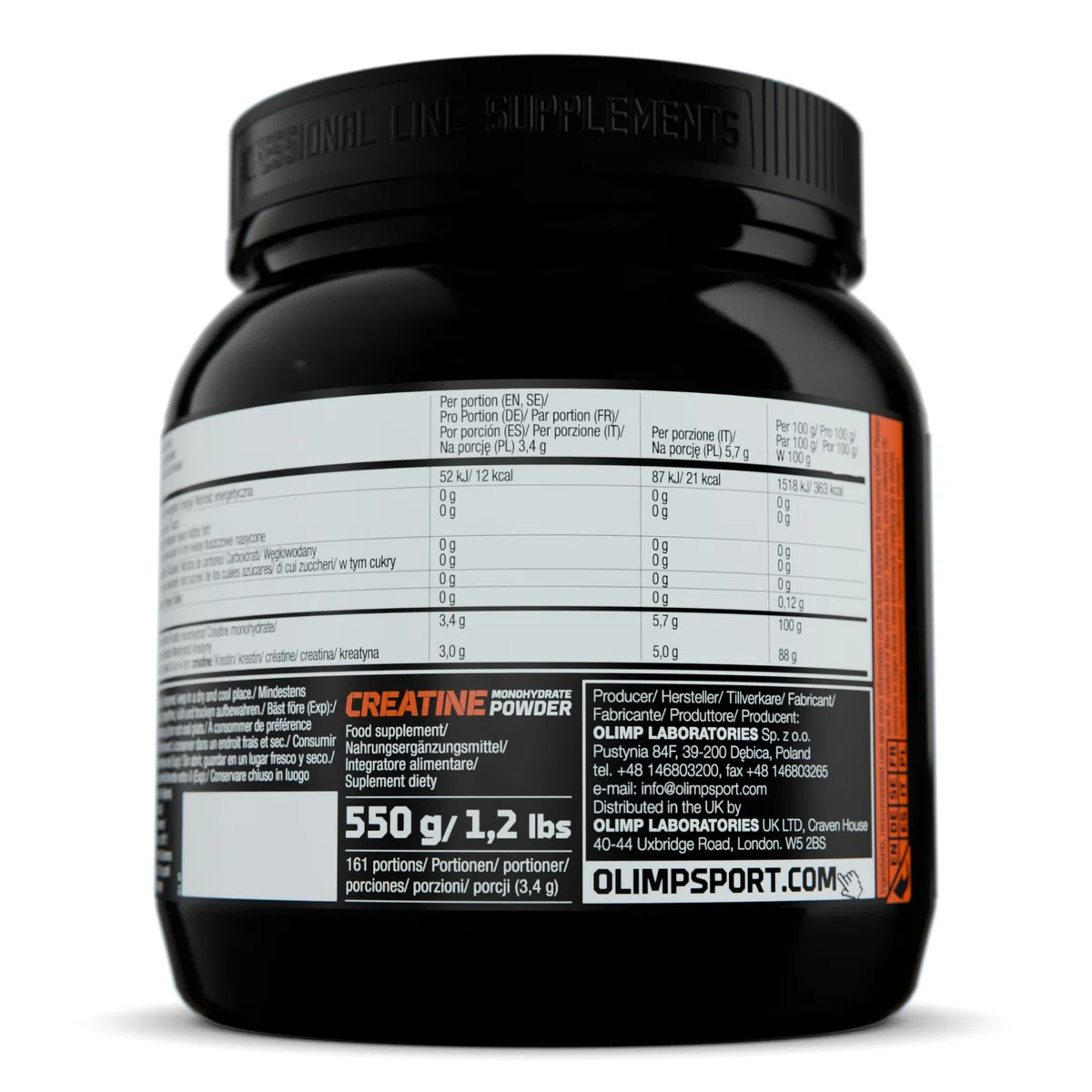 OLIMP SPORT NUTRITION Créatine Monohydrate Poudre 550 g