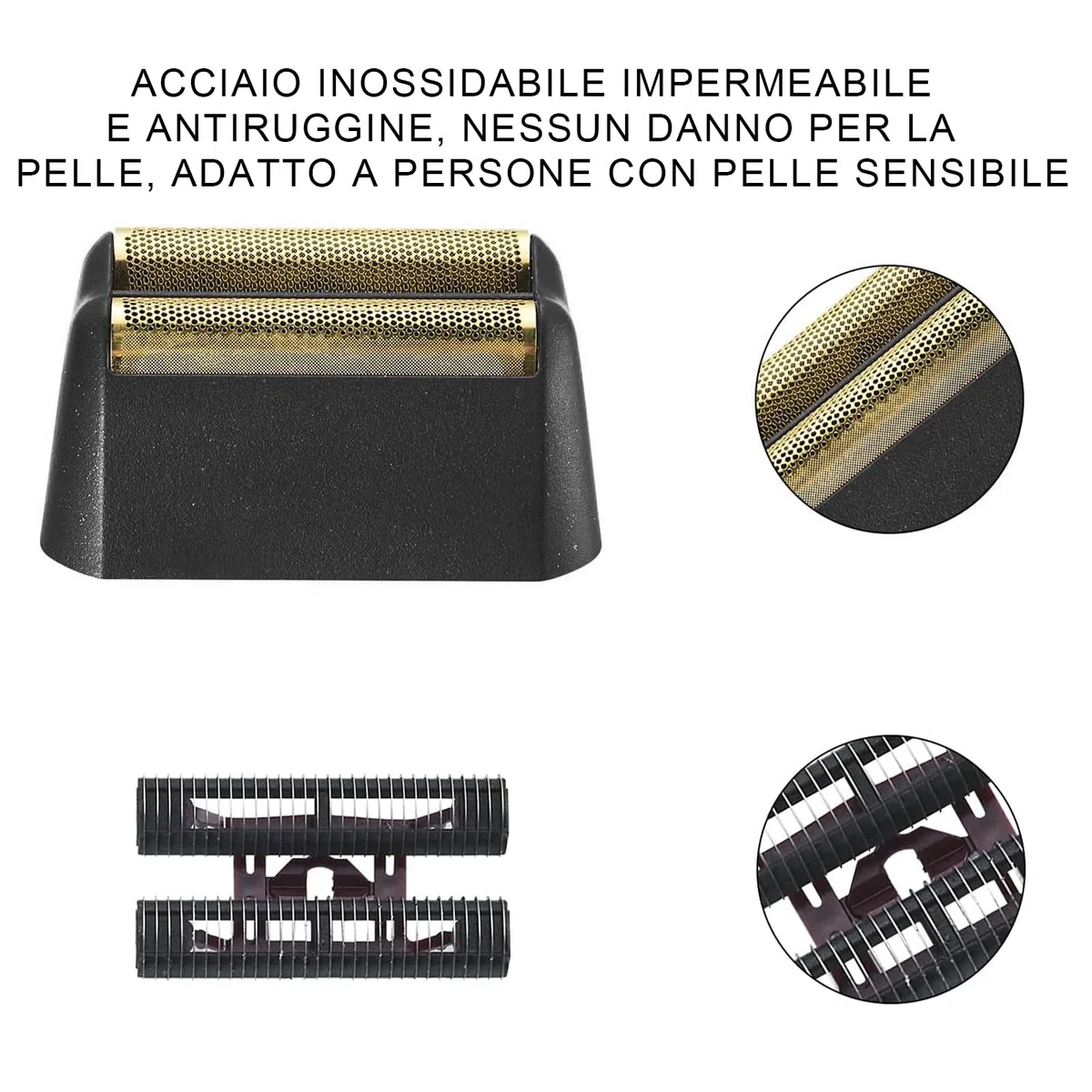 Feuille de rechange pour rasoir professionnel 5 Star Series Finale,compatible avec les têtes de rechange Wahl Shaver Foil 7031-100,7043-100,noir 2 paquet