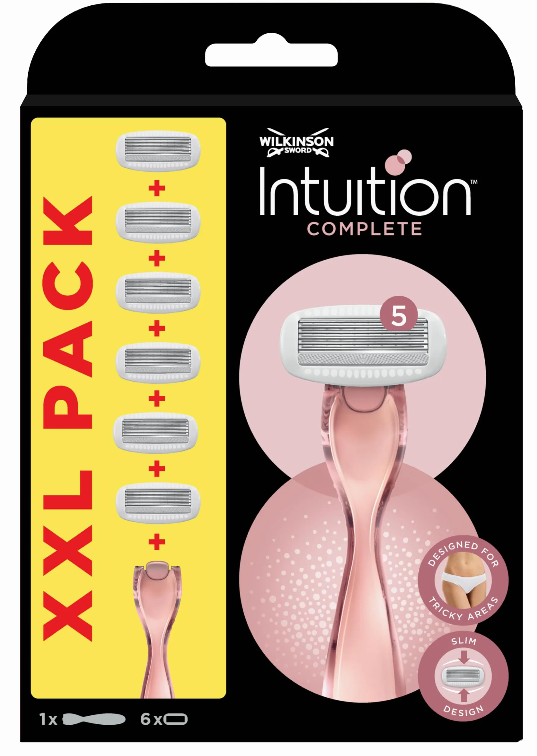 Wilkinson Sword - Intuition Complete - Lames de rasoir pour femme - Pack de 6 lames + manche