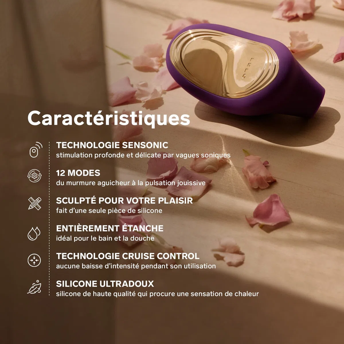 LELO SONA 2 Cruise Sex Toys Femme à Vagues Soniques et avec Technologie Cruise Control pour des Plaisirs Encore Plus Intenses, Sextoyse femme clitoridien, Cerise