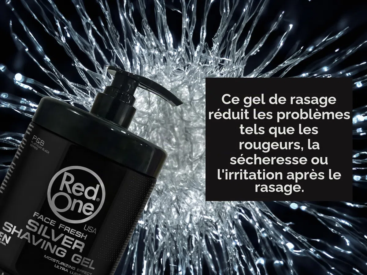 Redone Red One à raser Silver transparent pour barbe et contour - 1000 ML