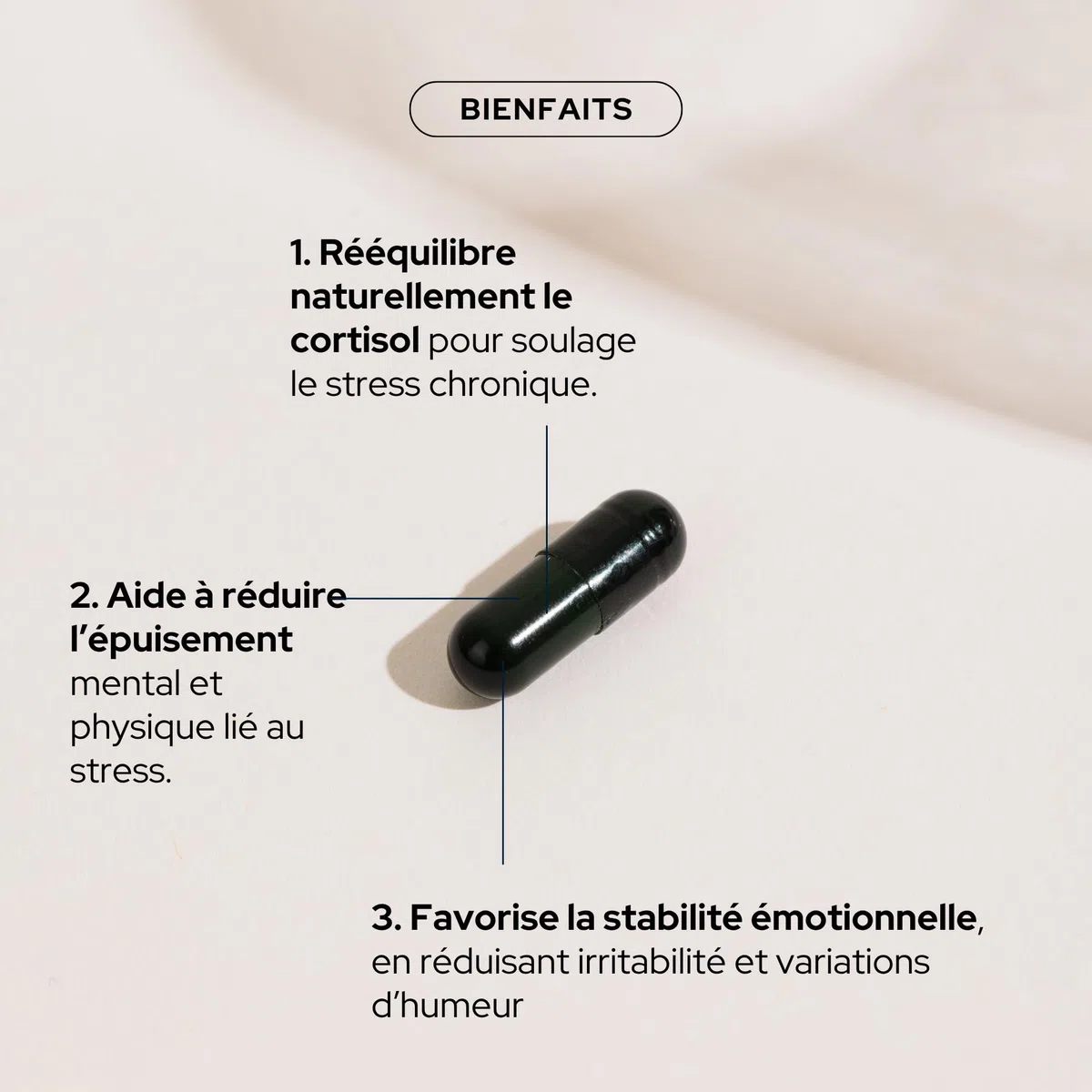 EPYCURE - Cure Équilibre Cortisol - 100% Naturel - Réduit Cortisol, Soulage Stress & Fatigue Nerveuse - Ashwagandha, Magnésium Bisglycinate, L-Tryptophane, Vitamines B - 1 Mois