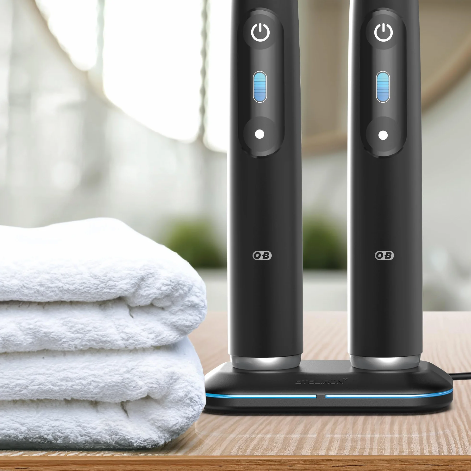 Double chargeur de brosse à dents électrique pour OralB iO Series 10/9/8/7/7G, base de charge magnétique avec indicateur LED (facile à voyager), alimentation USB, remplacement pour modèles Braun OralB