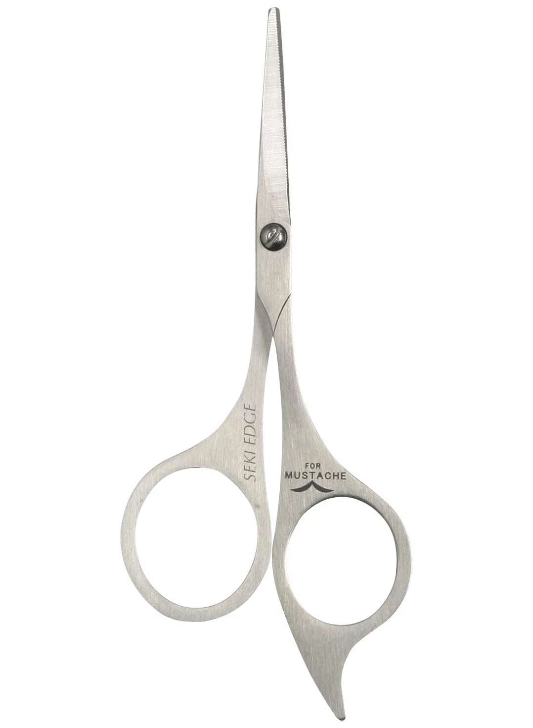 Seki EDGE SS-902 | Made in Japan | Ciseaux à barbe dentelés | Ciseaux de précision ergonomiques en acier inoxydable | Lames fines affûtées à la main | 12,4 x 5,1 x 0,6 cm