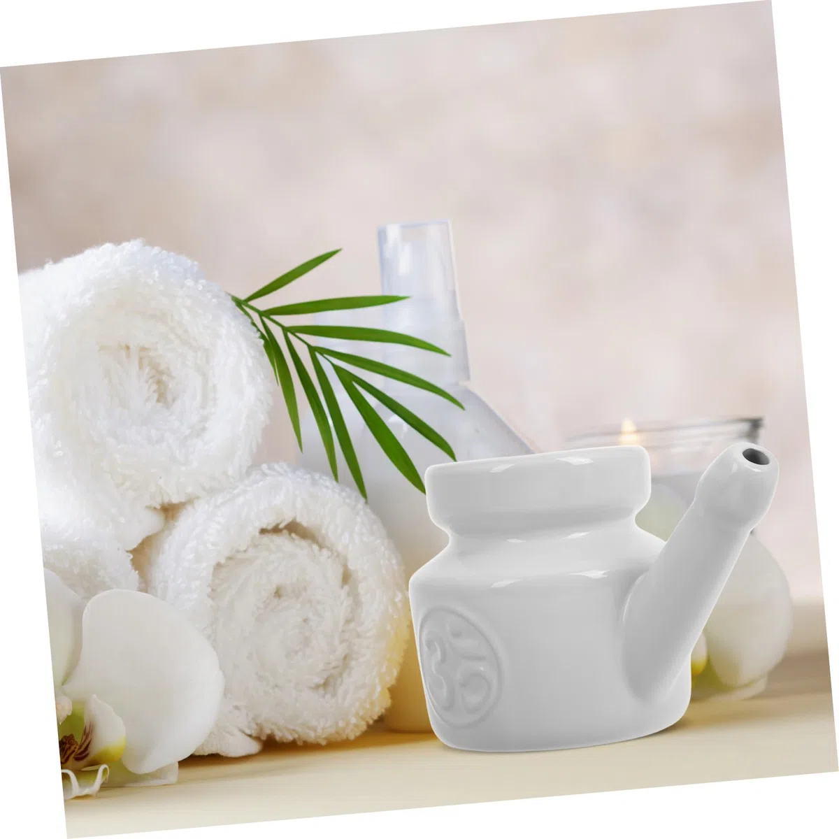 Beaupretty Bouteille de Lavage Nasal Nettoyage Complet 350 Ml en Céramique pour Irrigation Nasale Douce pour Yoga et Périodes de Transition