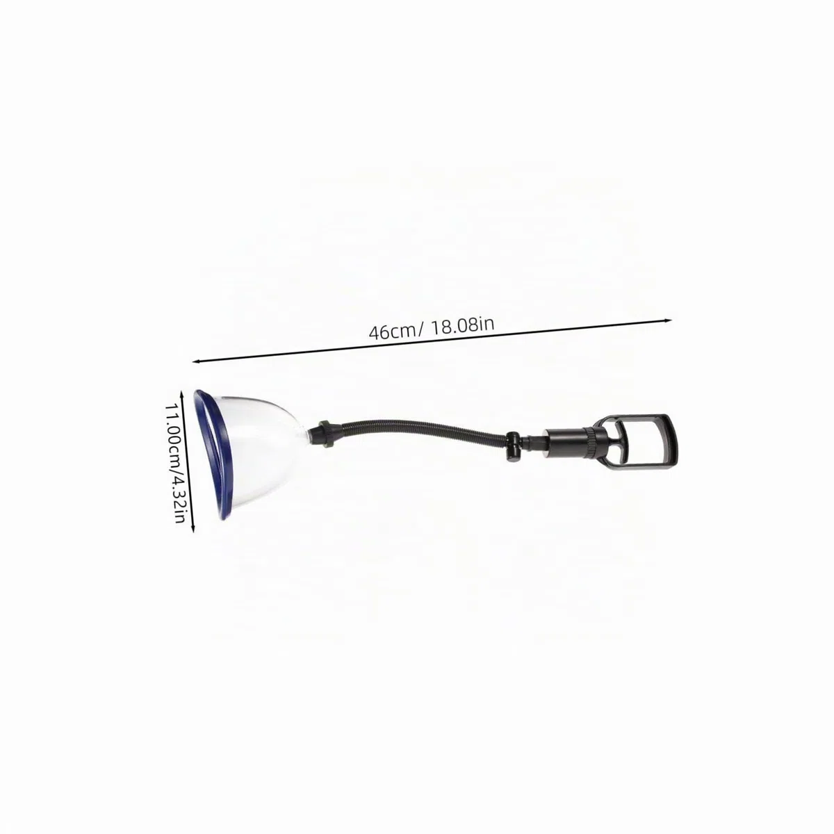 Tube et Caoutchouc Salon Plastique Poignée pour Manuels Appareil Massage Poitrine Home Spa