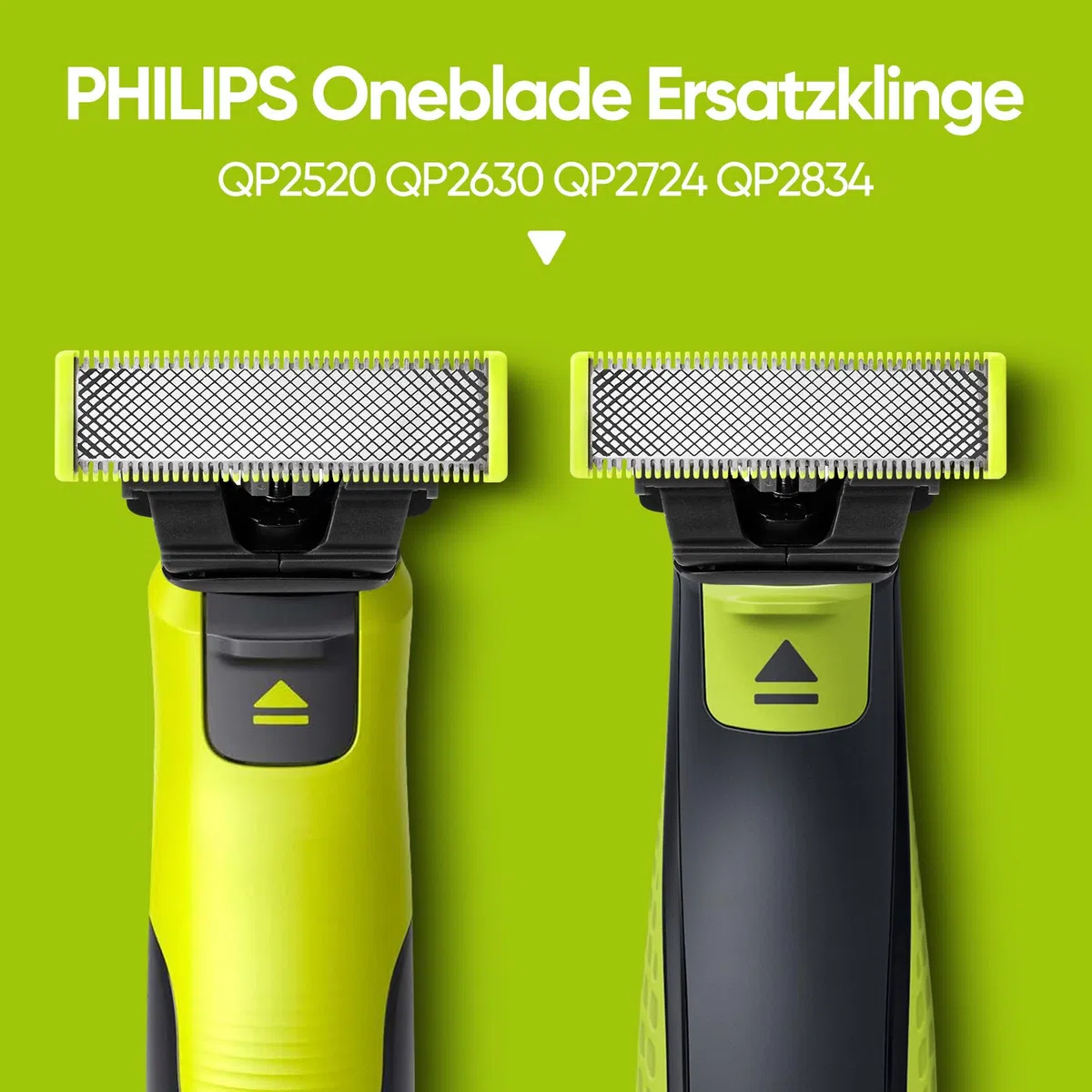 Lames de rechange pour Philips OneBlade | Lot de 3 lames OneBlade de rechange, pour la taille de la barbe et du corps. Lames en acier inoxydable de haute qualité, sûres et durables