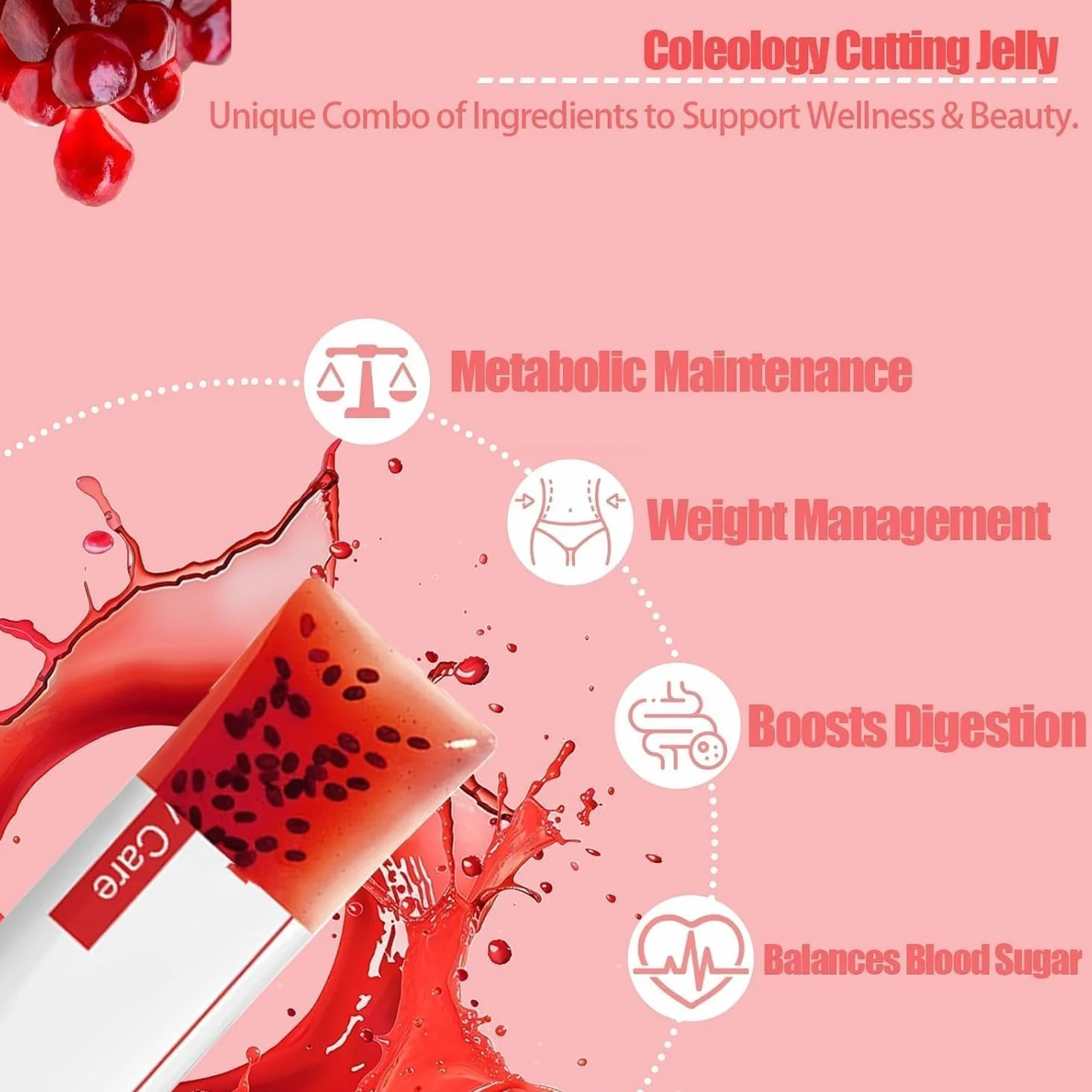Gelée minceur, bâtonnets de gelée au collagène coréen, détox et digestion, soin quotidien