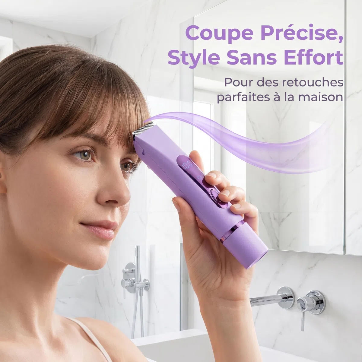 Tondeuse Électrique Femme, 4-en-1 Épilateur et Tondeuse Corps – Rasoir Rechargeable sans Fil, Utilisation Sèche et Humide, Épilation Douce pour Maillot, Aisselles, Jambes, Bras