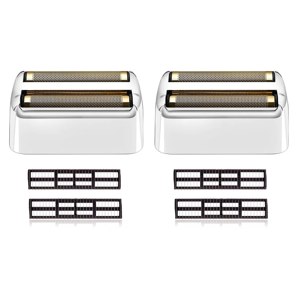Lot de 2 pièces de rechange compatibles avec les rasoirs à membrane BaByliss FXFS2G/FXFS2, tête de rasage compatible avec les rasoirs BaByliss Pro, argent
