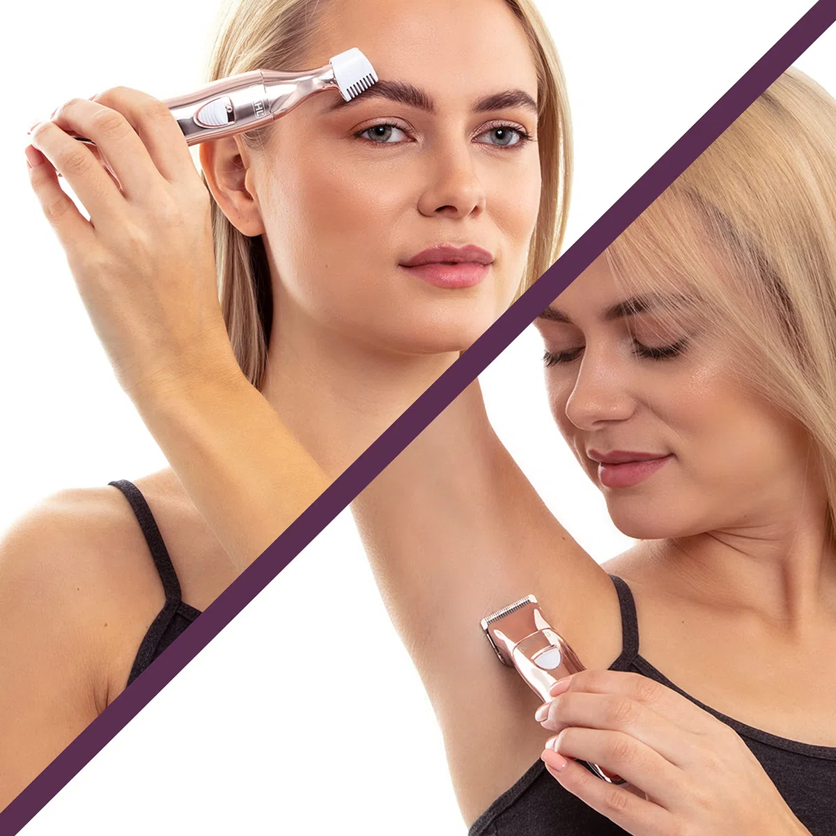 WAHL Ladies Face and Body Hair Remover, tondeuse pour femmes, rasoir rotatif pour femmes, épilateur à sourcils, sabot
