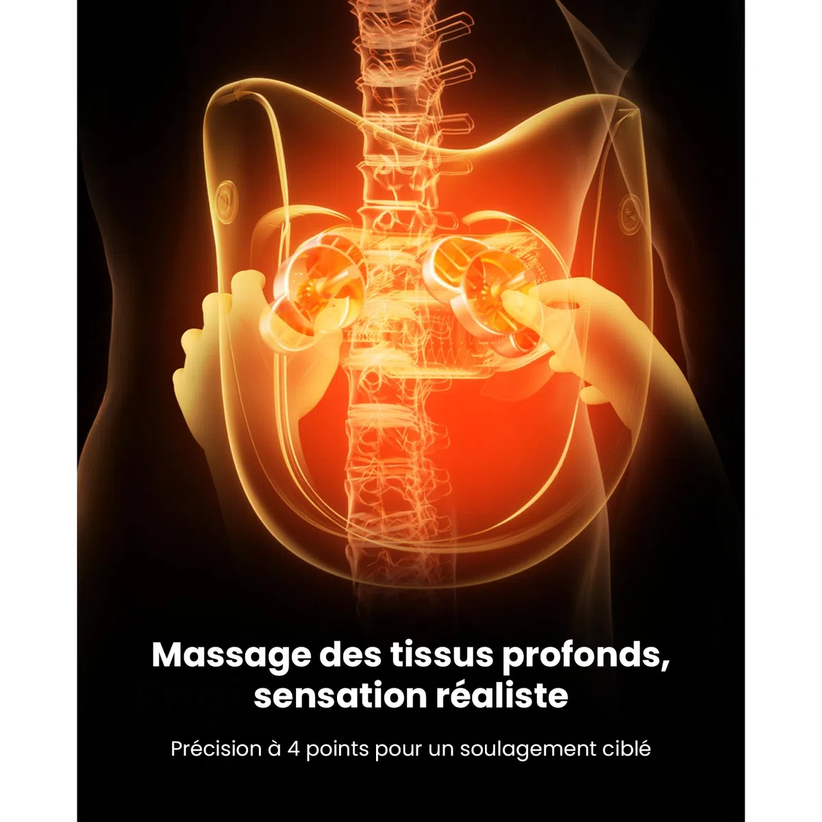 BOB AND BRAD Masseur Dos et Cervicales avec Fonction Chauffante, Masseur Cervical Électrique, 3 Intensités et Télécommande, Coussin Chauffant pour Épaules Lombaires, Détente Maison Bureau